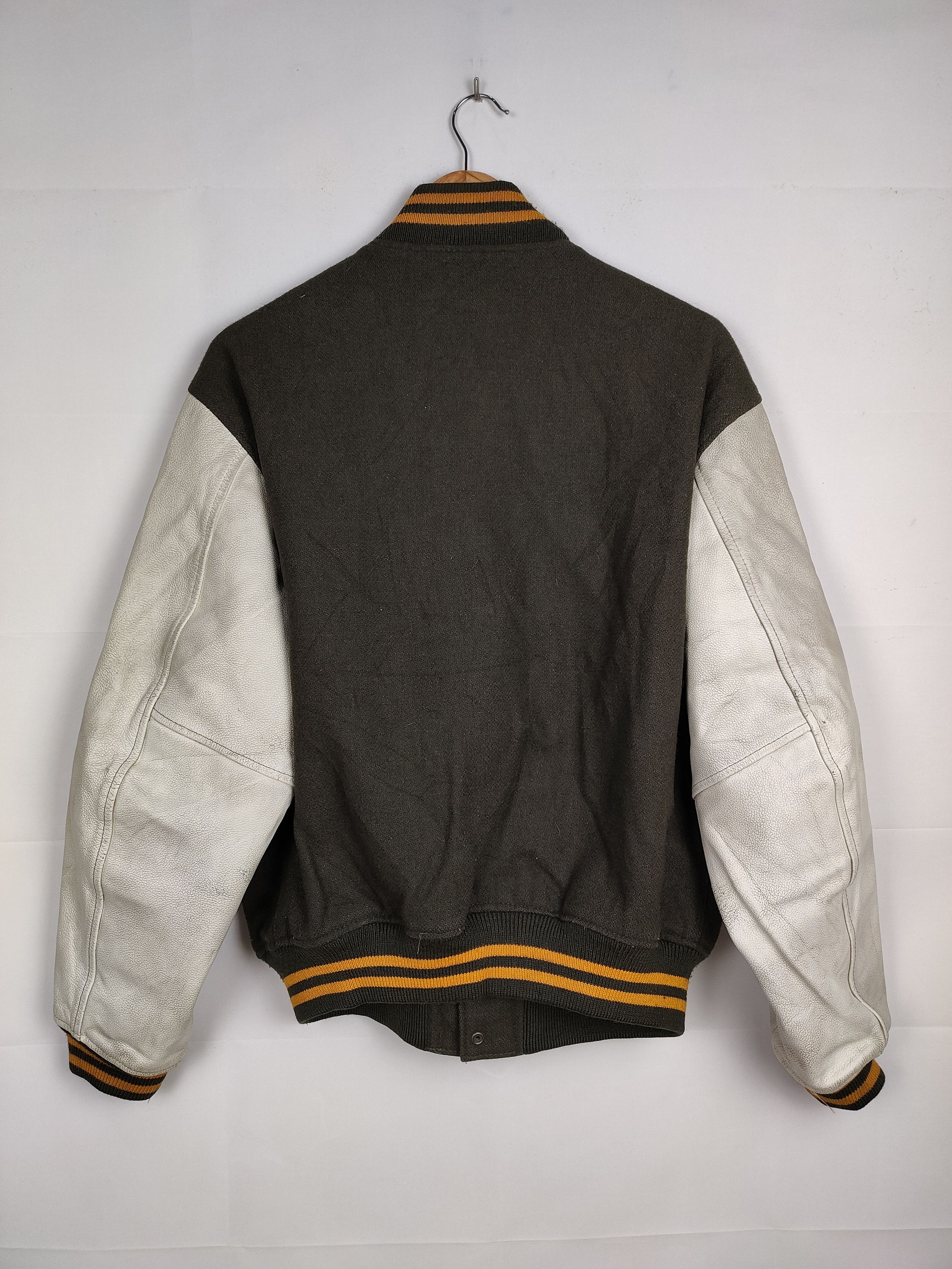Ralph Lauren × Vintage Vintage Ralph Lauren Rugby Leather Varsity Jacket Size US M / EU 48-50 / 2 - 7 Thumbnail