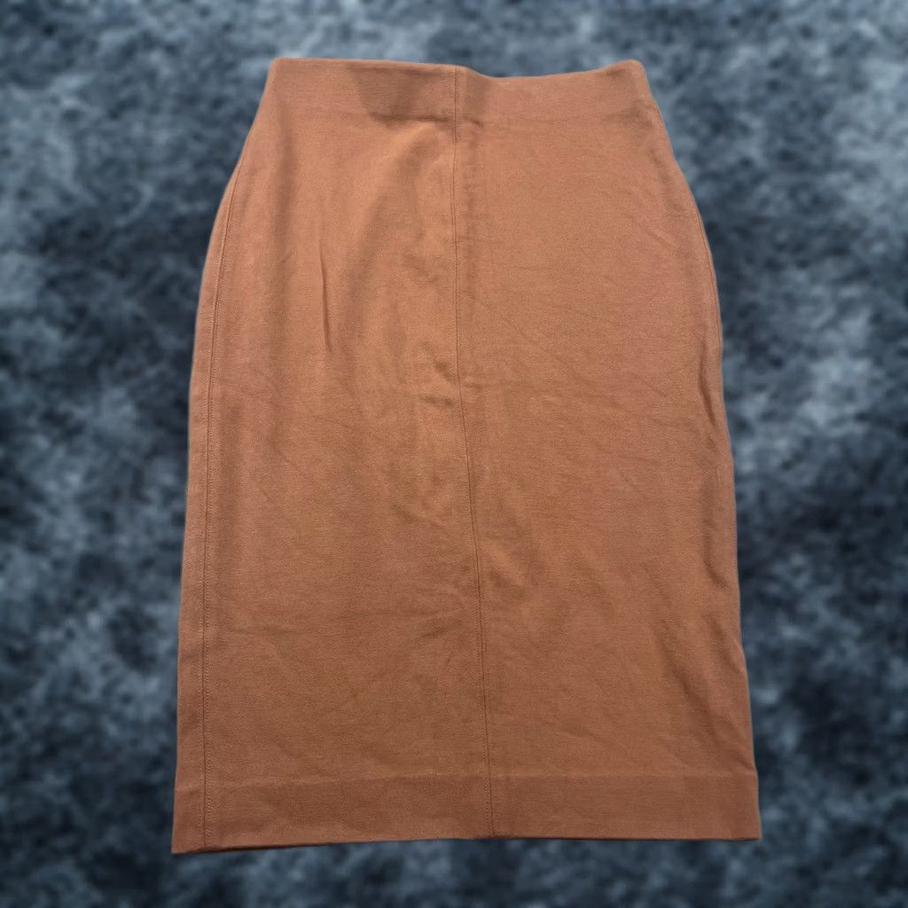 Vintage VINTAGE Wilfred Skirt Womens Small Brown Terracotta Midi Pencil Stretch Knit Aritzia Size 28" / US 6 / IT 42 - 1 Thumbnail