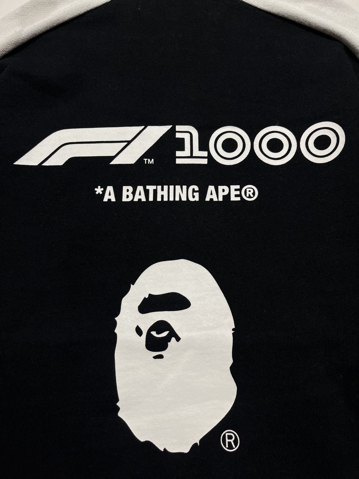 Bape BAPE x Formula 1 1000 Two Tone Hoodie Black/White Size US L / EU 52-54 / 3 - 7 Thumbnail