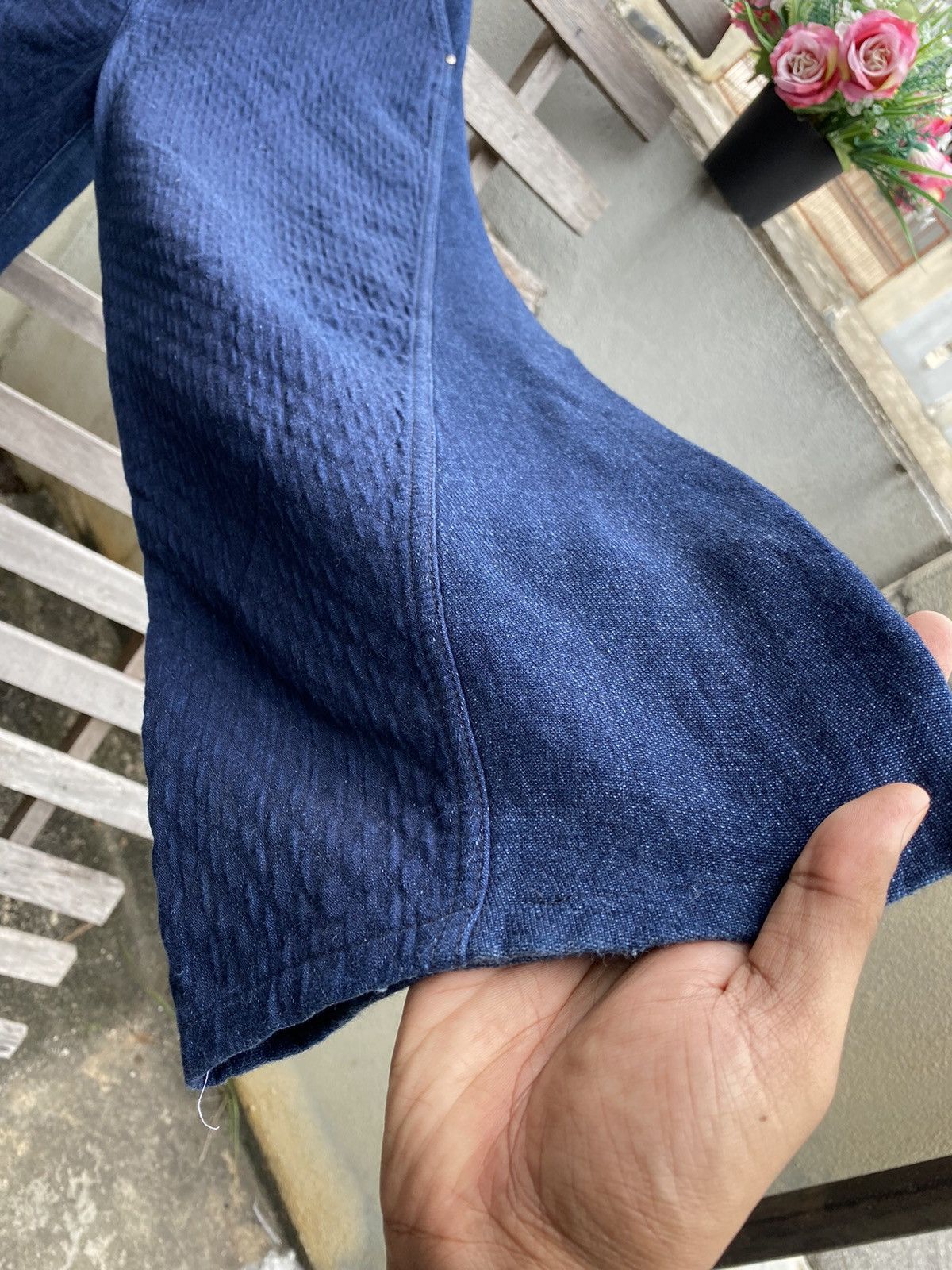 Japanese Brand Vintage Indigo Pants Kamishima Chinami Yellow Size US 31 - 6 Thumbnail