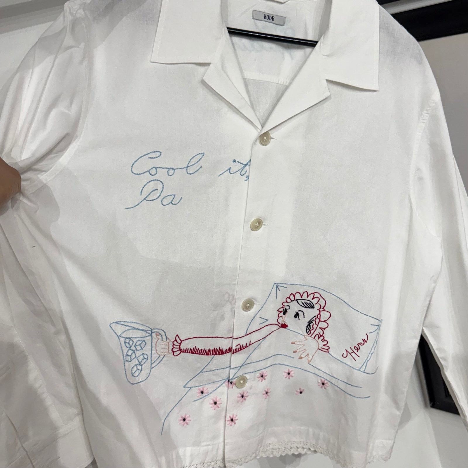 Bode Bode "His-and-Hers" Embroidered cotton shirt - XL Size US XL / EU 56 / 4 - 5 Thumbnail
