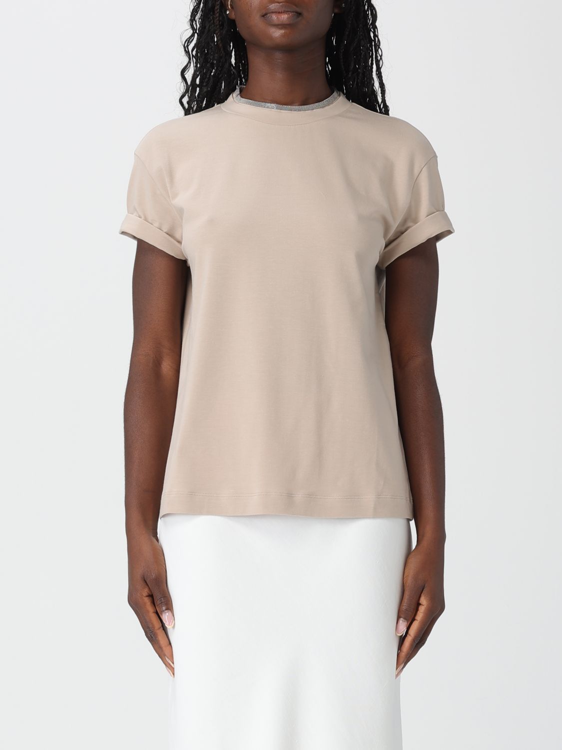 Brunello Cucinelli T-Shirt Woman Beige