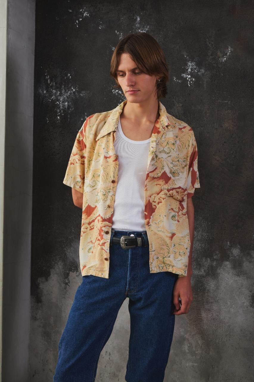 Sun Surf Sun Surf “FIRELAND”Tiger Pattern ALOHA SHIRT Size US M / EU 48-50 / 2 - 1 Thumbnail