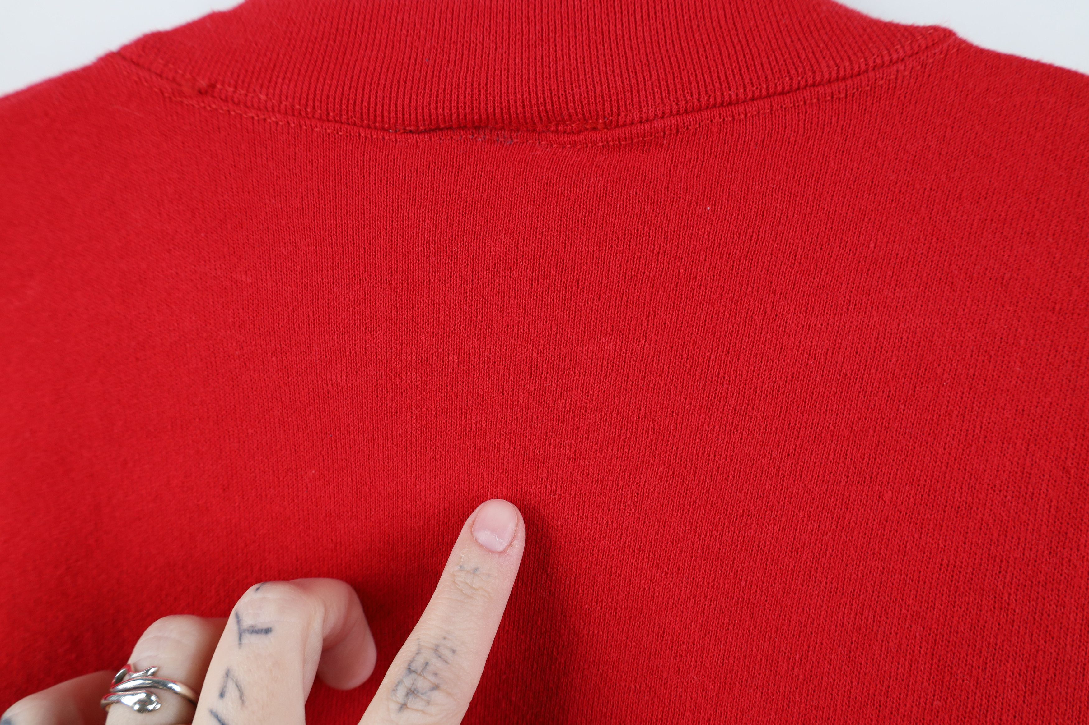 Vintage Vintage 90s Streetwear Christmas Snowman Sweatshirt Red Size L / US 10 / IT 46 - 8 Thumbnail