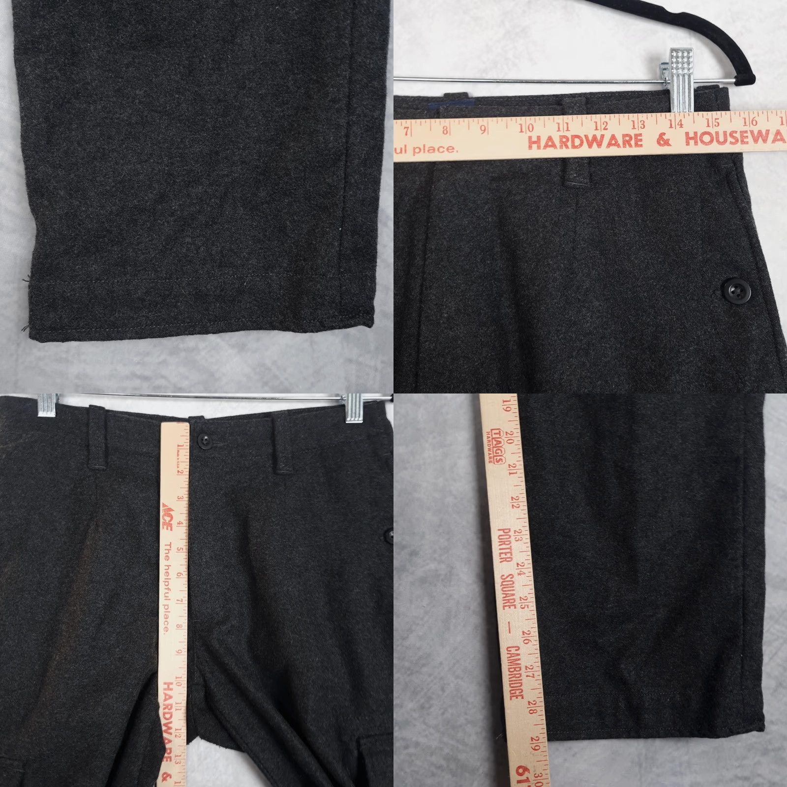 Gap VINTAGE Gap Wool Cargo Pants Mens 30 Gray Straight Leg Utility Military Workwear Size US 30 / EU 46 - 8 Thumbnail