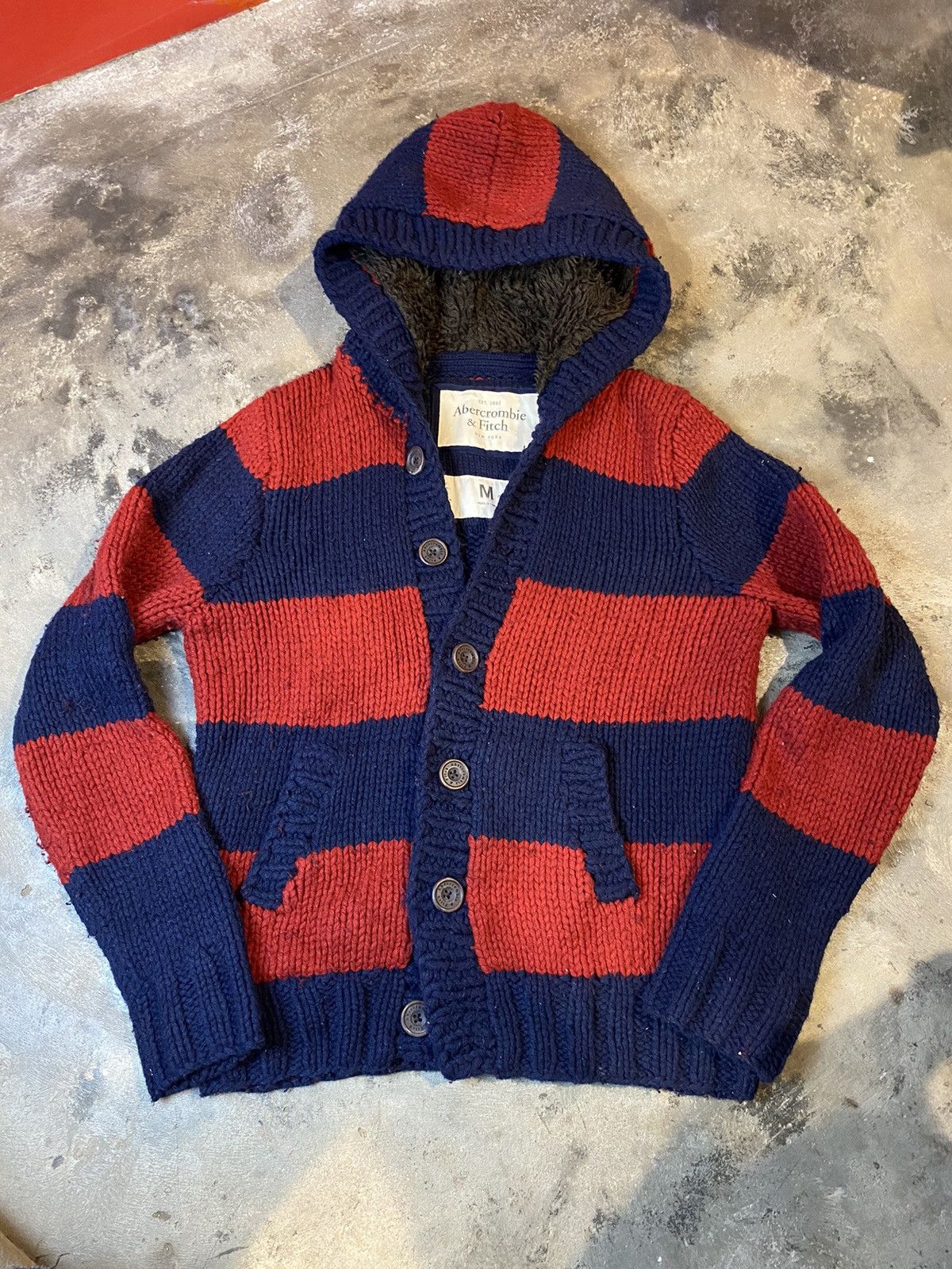 Beauty Beast × If Six Was Nine × Japanese Brand knitwear stripe red blue kurt style abercrom Size US L / EU 52-54 / 3 - 2 Thumbnail