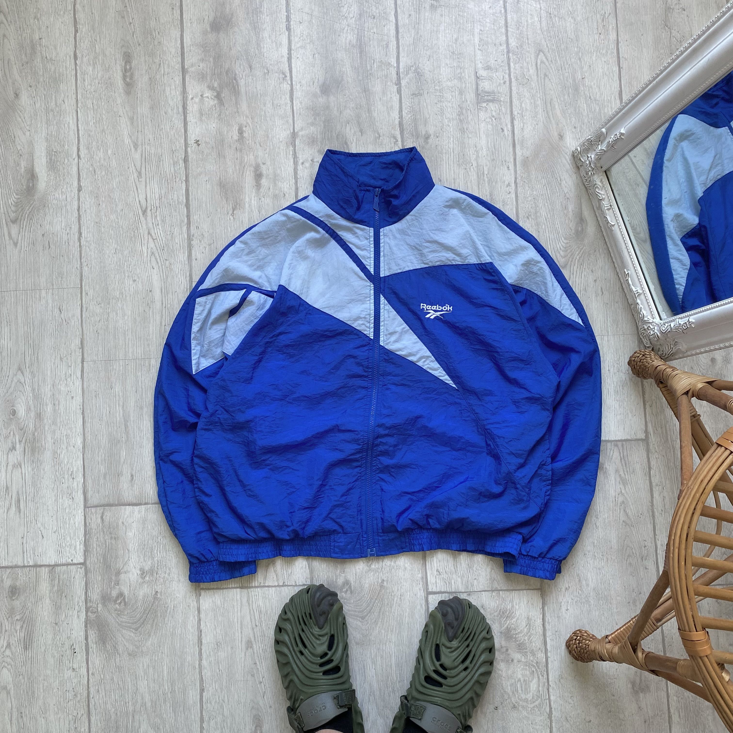 Reebok Vintage 80s Reebok nylon track Boxy jacket Big logo Size US M / EU 48-50 / 2 - 1 Thumbnail