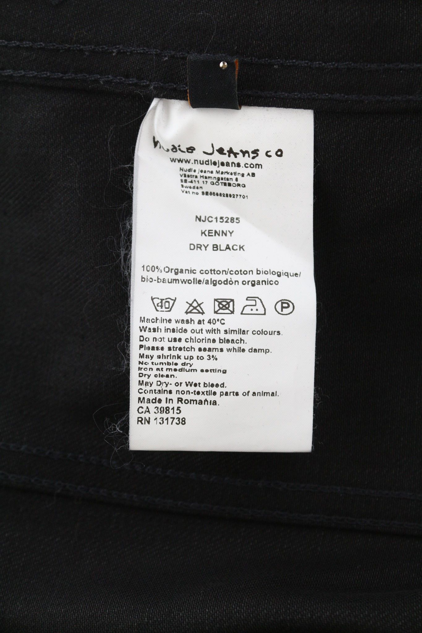Nudie Jeans KENNY XS Dry Black Polo Neck Denim Jacket 81593 Size US XS / EU 42 / 0 - 8 Thumbnail