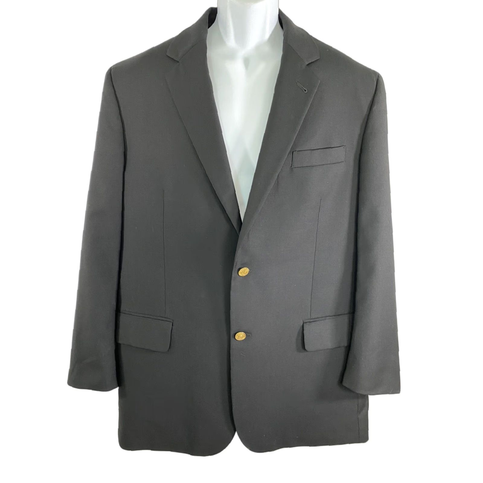 Jos. A. Bank Jos. A. Bank Black Wool Two Button 2B Signature Collection Blazer Jacket 43R Size 46R - 1 Thumbnail