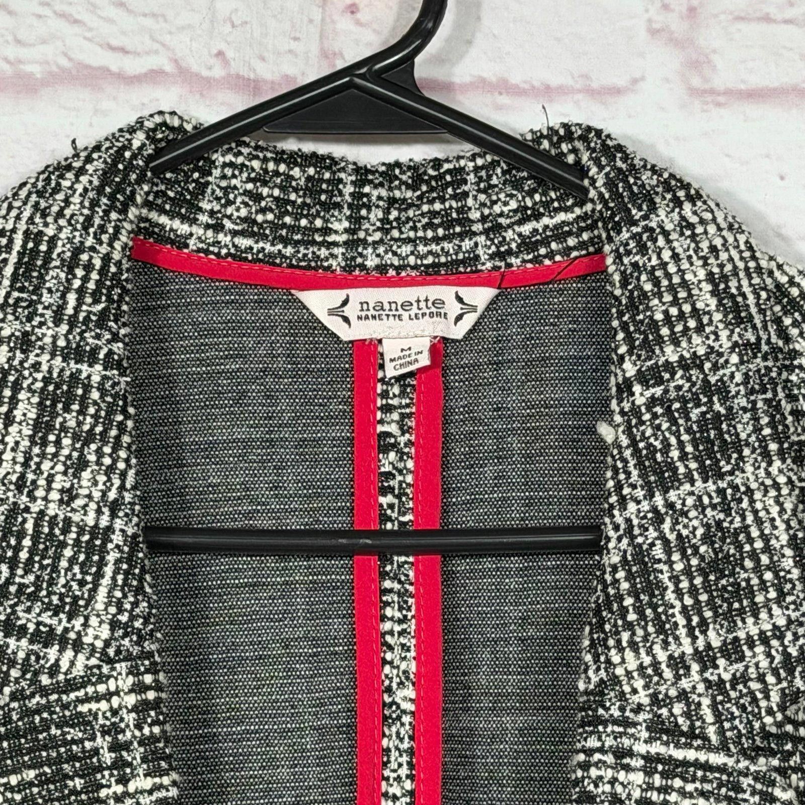 Other Nanette Lepore Women's Tweed Blazer Medium NWT Size M / US 6-8 / IT 42-44 - 6 Thumbnail