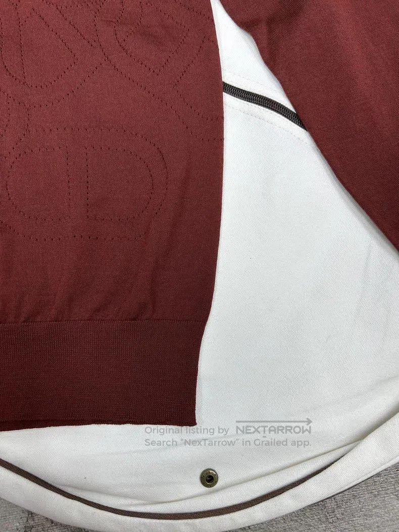 Hermes Hermes Pig nose full print wool sweater, Bordeaux red Size US S / EU 44-46 / 1 - 5 Thumbnail