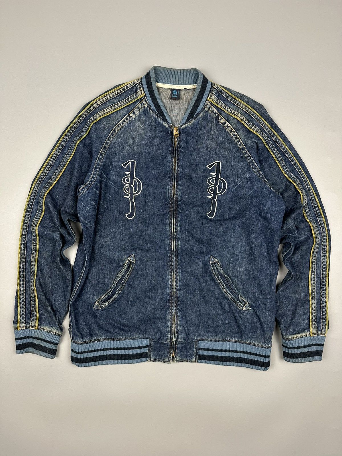 Indigo Vintage Indigo Mongolian Denim Sukajan Size US L / EU 52-54 / 3 - 2 Thumbnail
