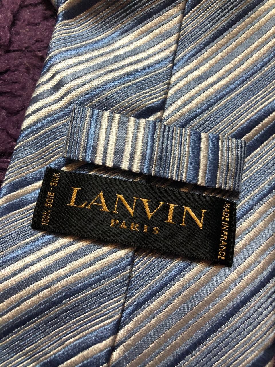 Lanvin Lanvin Tie 90s Monogram Cravatca Y2K Calssic Casual Size ONE SIZE - 5 Thumbnail