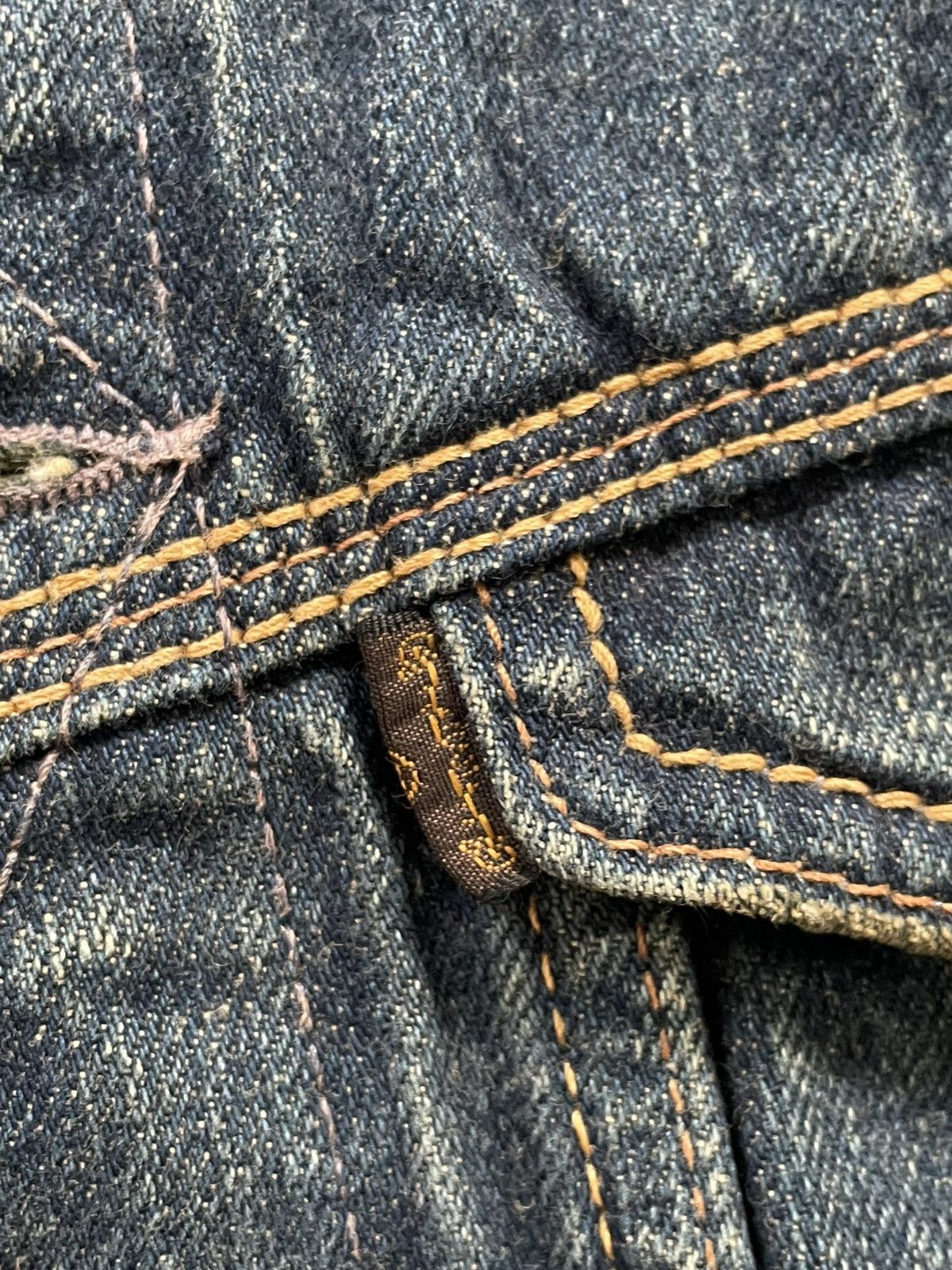GOA GOA Selvedge Distressed Denim Jacket Hair on Hide Patch Size US M / EU 48-50 / 2 - 9 Thumbnail