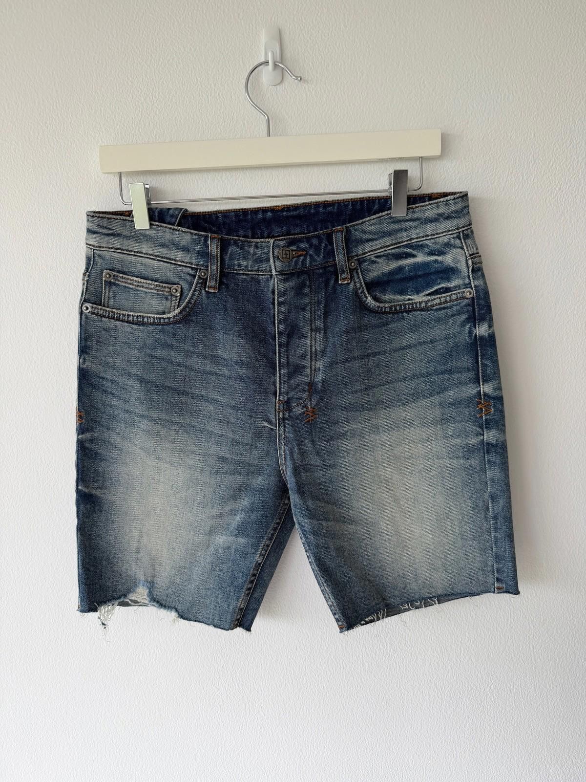 new Ksubi mens denim shorts chopper no rips blue 32