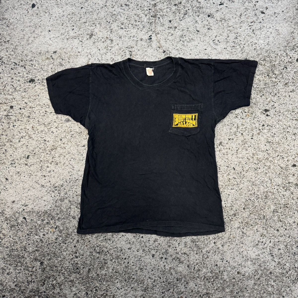 Vintage 1980s Faded Boot Hill Saloon Paper Thin Tee ERD Biker Grunge Size US L / EU 52-54 / 3 - 1 Thumbnail