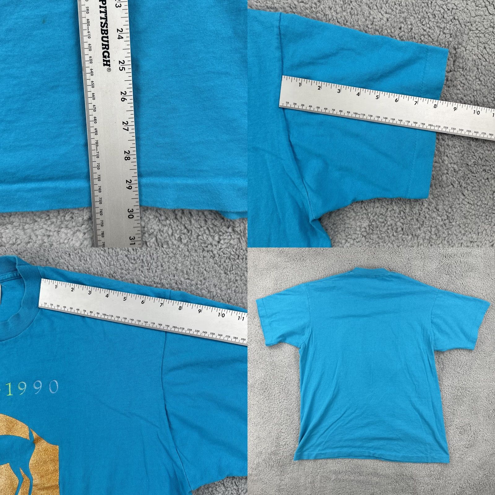 Fruit Of The Loom VINTAGE Fruit of the Loom Mens XL Blue SS T Shirt Made In USA 1990 Yosemite Park Tee Size US XL / EU 56 / 4 - 10 Thumbnail
