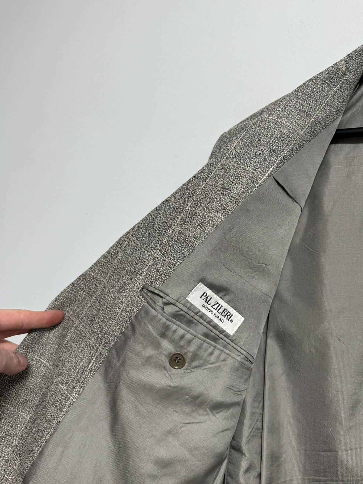 Pal Zileri Pal Zileri Gruppo Forall Blazer Men’s Gray Luxury Size 54L - 12 Thumbnail