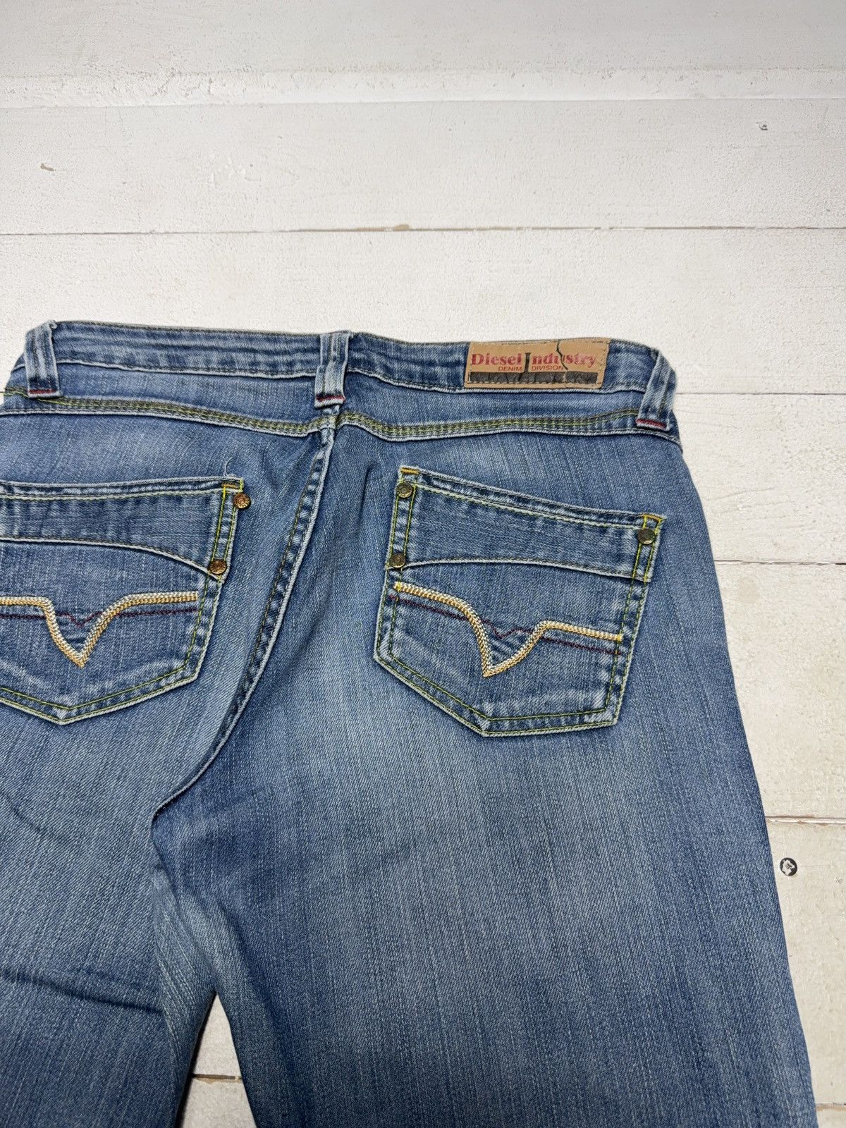 Diesel 90s Retro Y2K Diesel Industry Y2K Bootcut Flared Jeans Denim Size 30" / US 8 / IT 44 - 22 Thumbnail