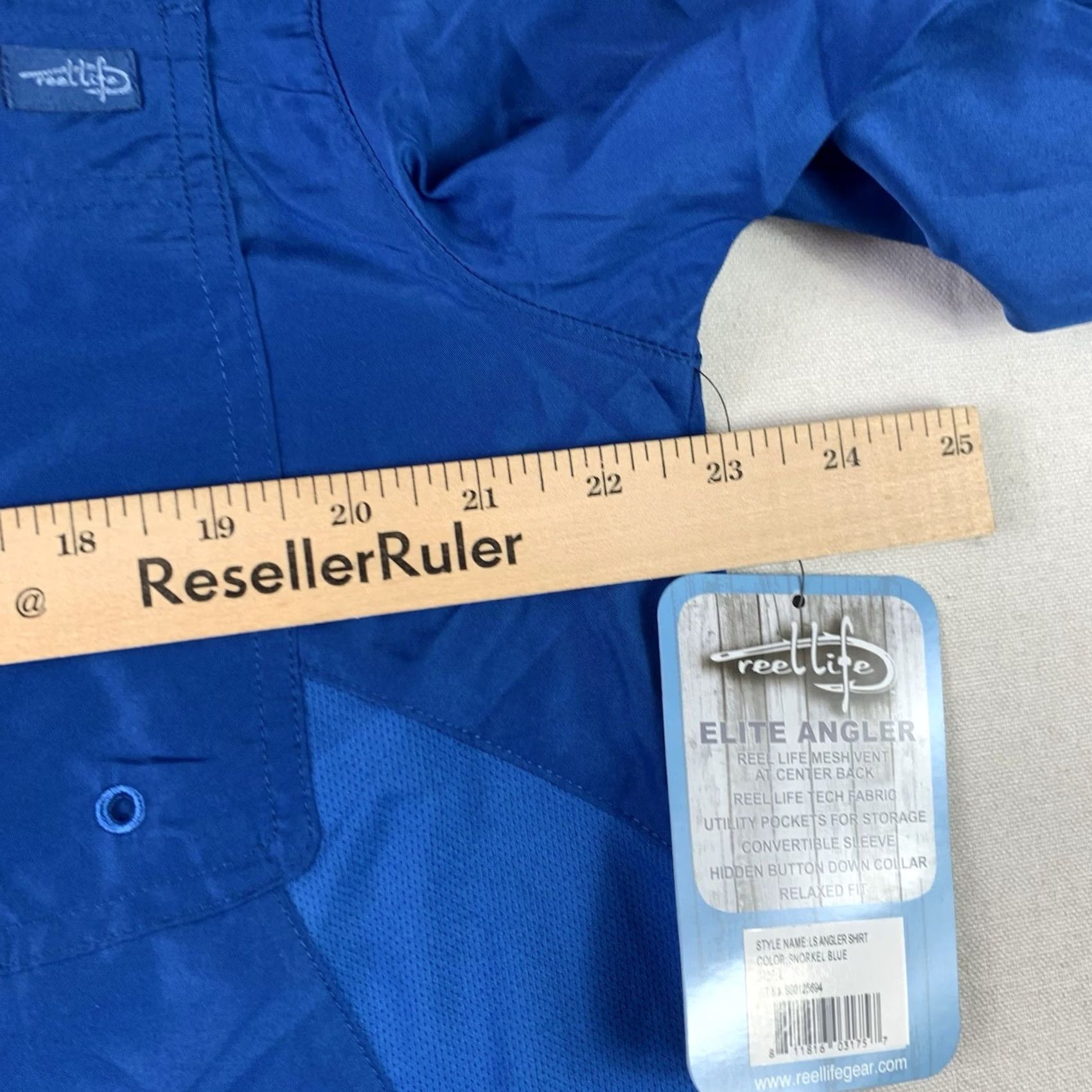 Alife Reel Life Fishing Shirt Men Large Blue Long Sleeve Button-Up NWT Elite Angler Shirt Size US L / EU 52-54 / 3 - 6 Thumbnail