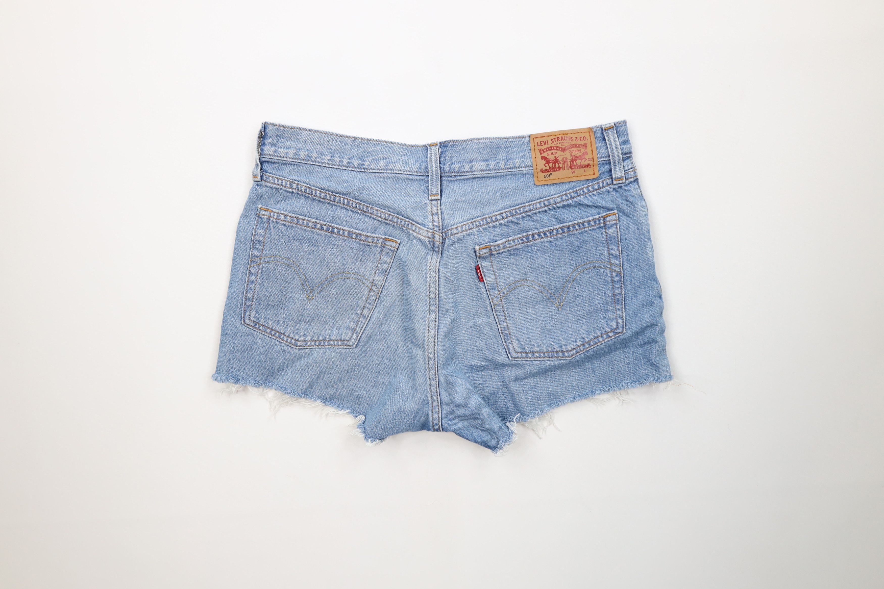 Levi's Vintage Y2K Levis 501xx Button Fly Cut Off Denim Jean Shorts Size 30" / US 8 / IT 44 - 8 Thumbnail