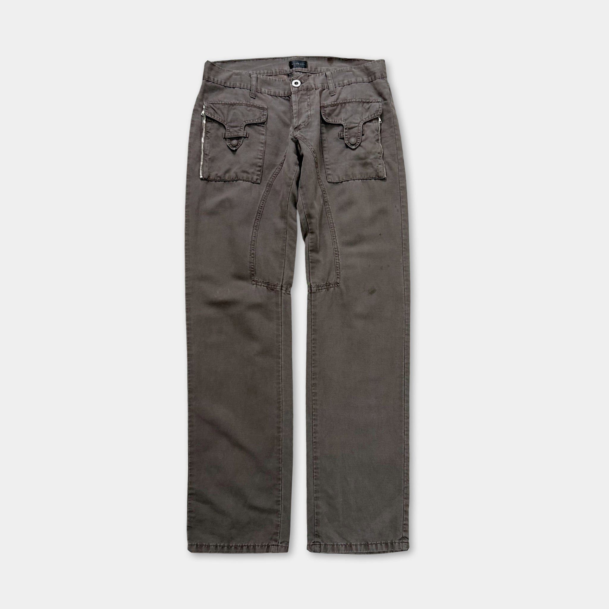 John Richmond Richmond Dark Brown Cargo Pants Size US 33 - 1 Thumbnail