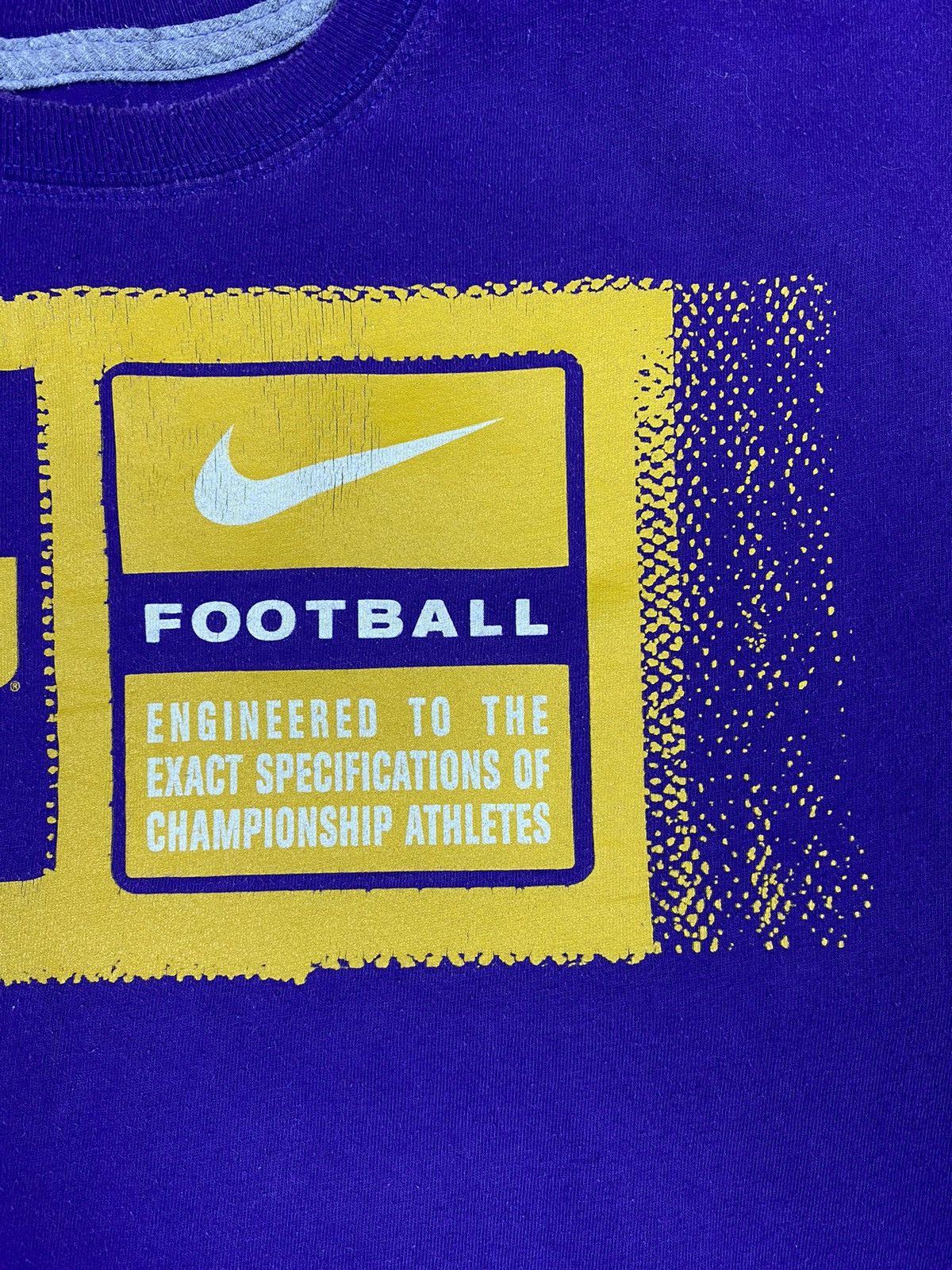 Nike Vintage Nike LSU Tigers Football Swoosh drill y2k Tee Size US M / EU 48-50 / 2 - 7 Thumbnail