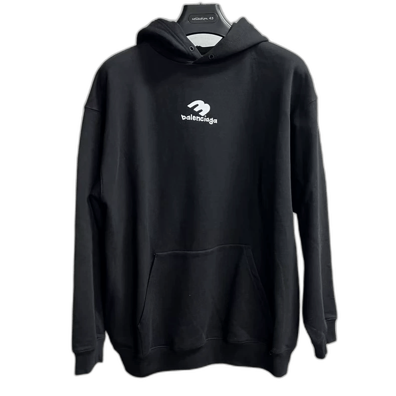 Balenciaga Balenciaga Black Logo Long Sleeve Hoodie-2505 Size US S / EU 44-46 / 1 - 1 Thumbnail