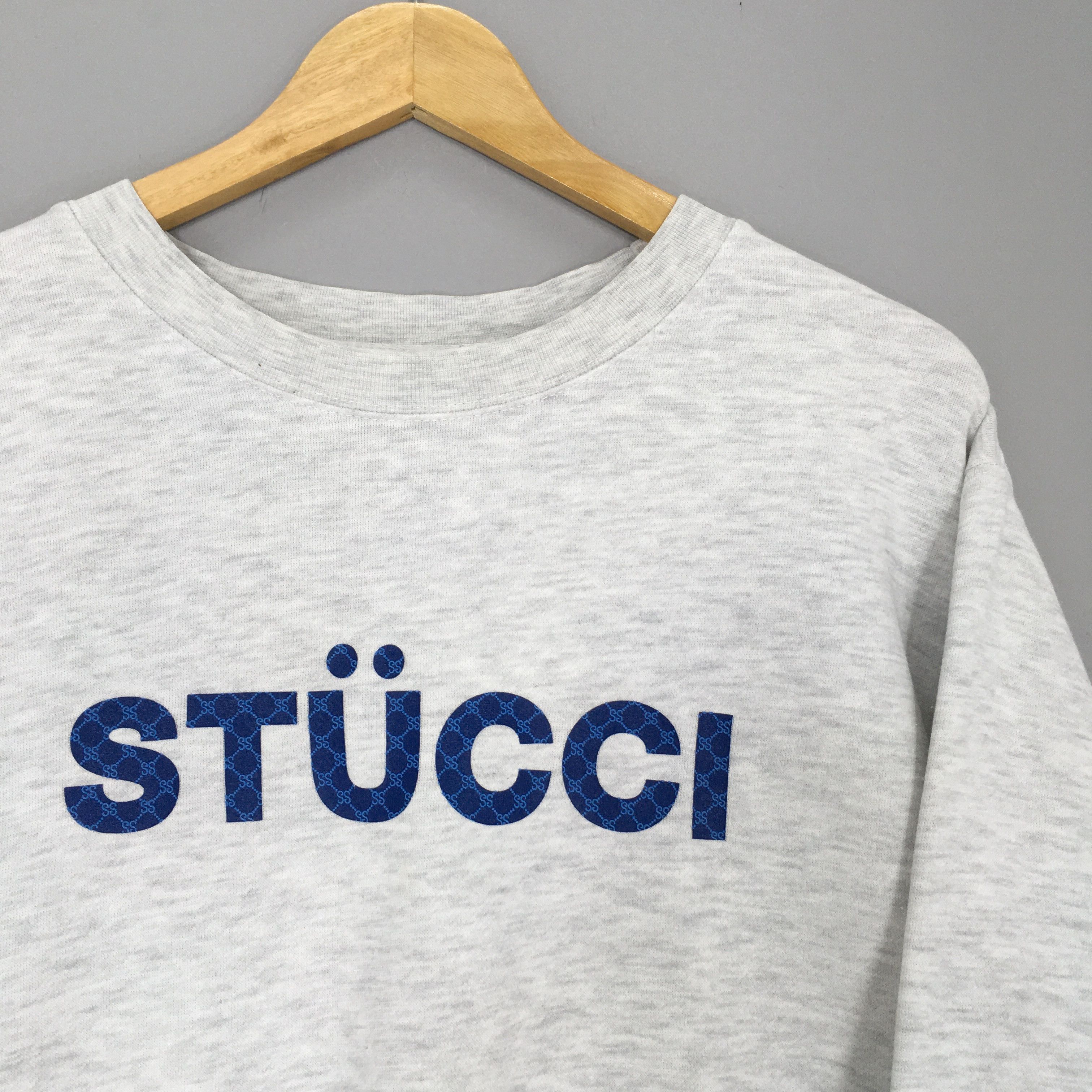 Stussy Rare! Vintage 90s Stussy Stucci Boxy Sweatshirt Medium Size US M / EU 48-50 / 2 - 2 Thumbnail