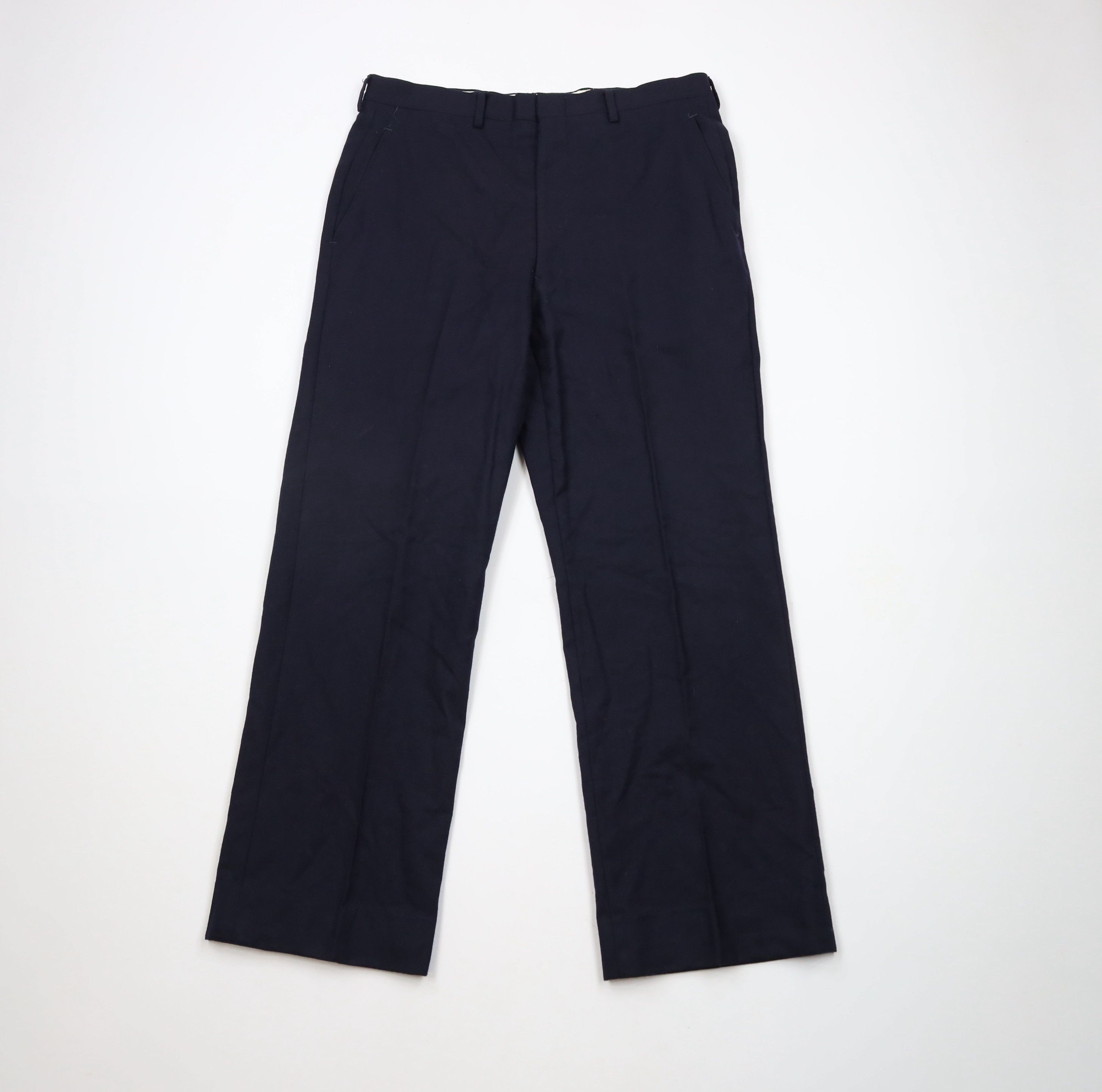 Vintage Vintage 70s Streetwear Wool Flared Wide Leg Chino Pants USA Size US 34 / EU 50 - 1 Thumbnail