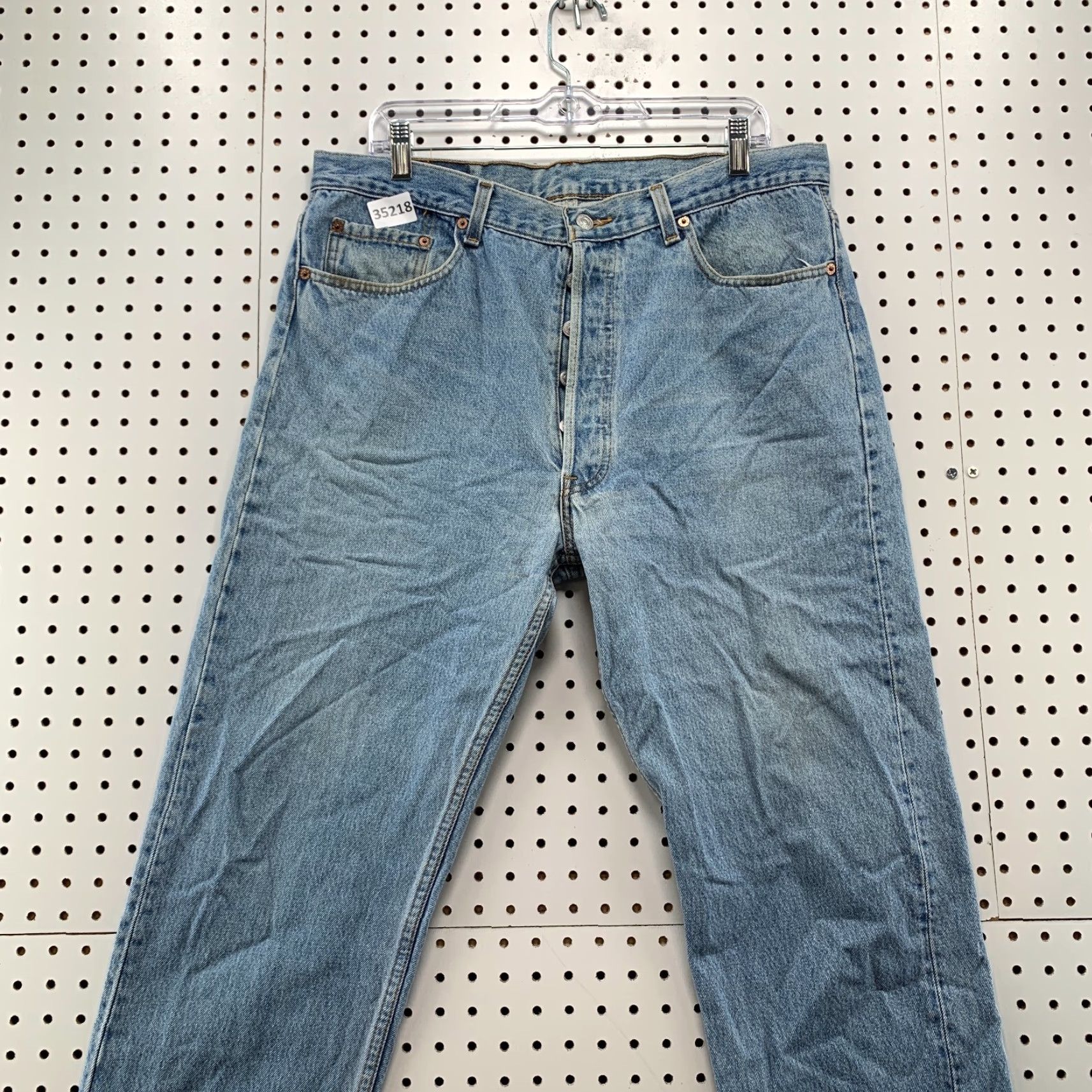 Levi's VINTAGE Levi's 501 Jeans Mens 38x30 Blue Denim Button Fly Straight USA 90s Size US 36 / EU 52 - 5 Thumbnail