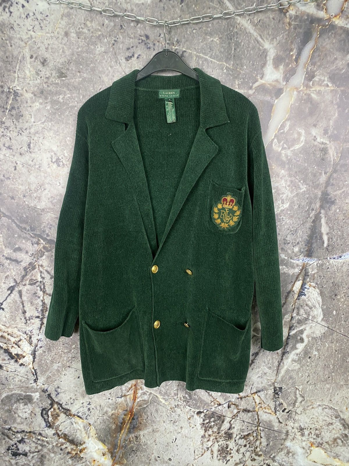 Polo Ralph Lauren Chenille Double Breasted Crest Blazer