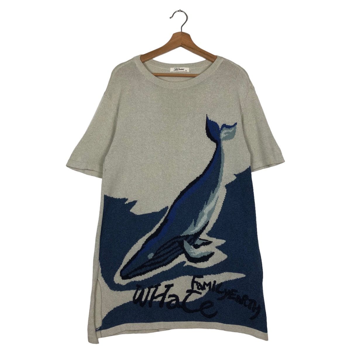 Japanese Brand 🔥90’s Vintage Knit Sweatshirt Short Sleeve Whale Big Logo Size US M / EU 48-50 / 2 - 2 Thumbnail