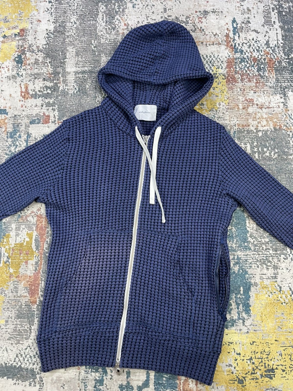 TATRAS Seagreen Tatras Japan Big Waffle Knit Hooded Jacket Size US S / EU 44-46 / 1 - 6 Thumbnail