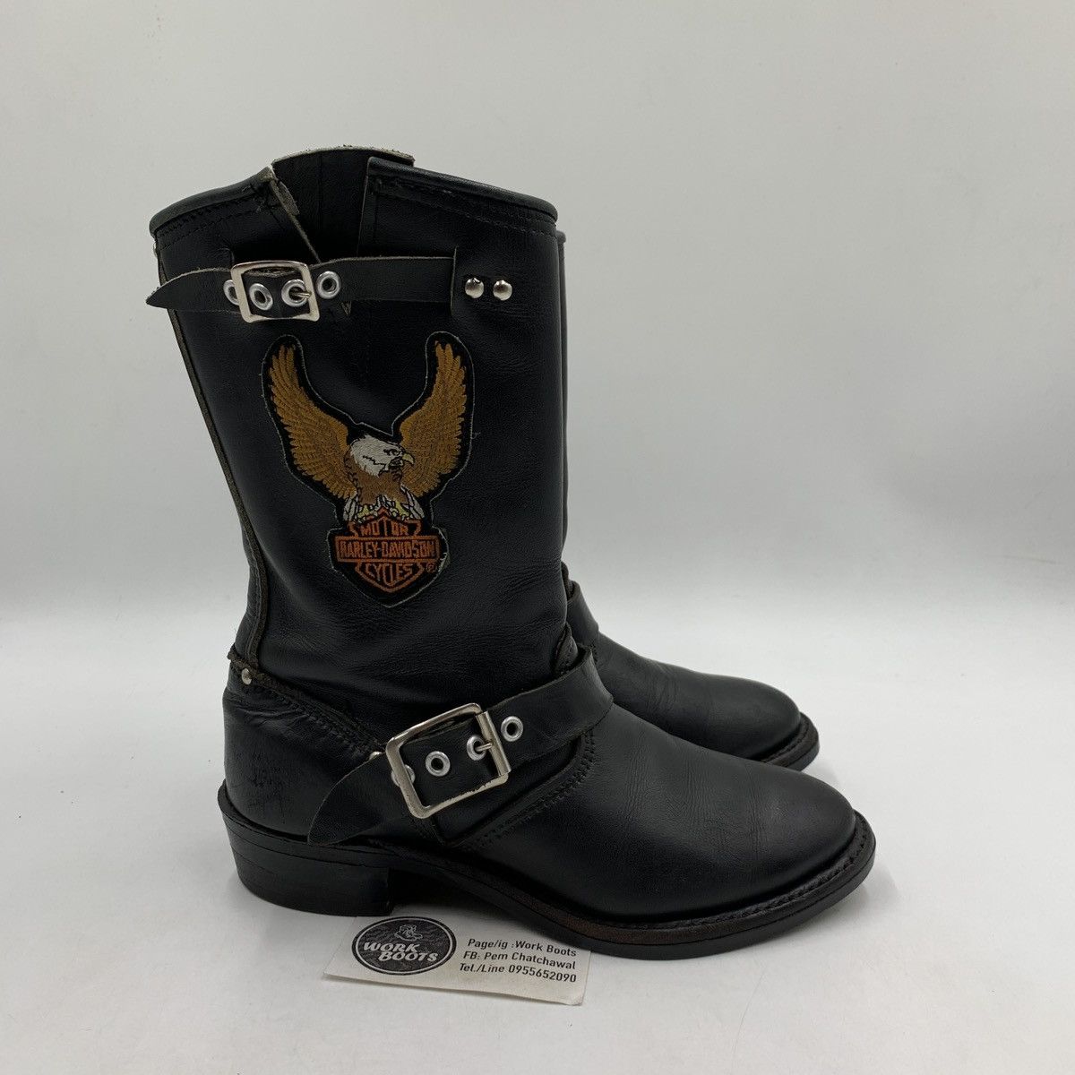 Harley Davidson Vtg 80's harley davidson engineer boots for kids Size US 5 / EU 37 - 6 Thumbnail