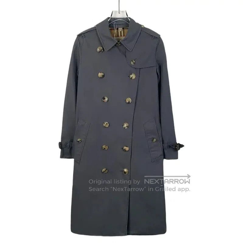Burberry Burberry Dark Gray Cotton Women’s Trench Coat. Size XXS / US 00 / IT 34 - 1 Thumbnail