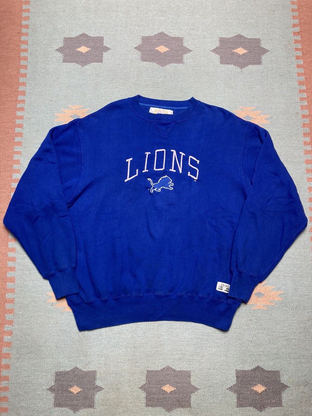 Vintage Vintage Detroit lions sweatshirt logo 7 embroidered XL