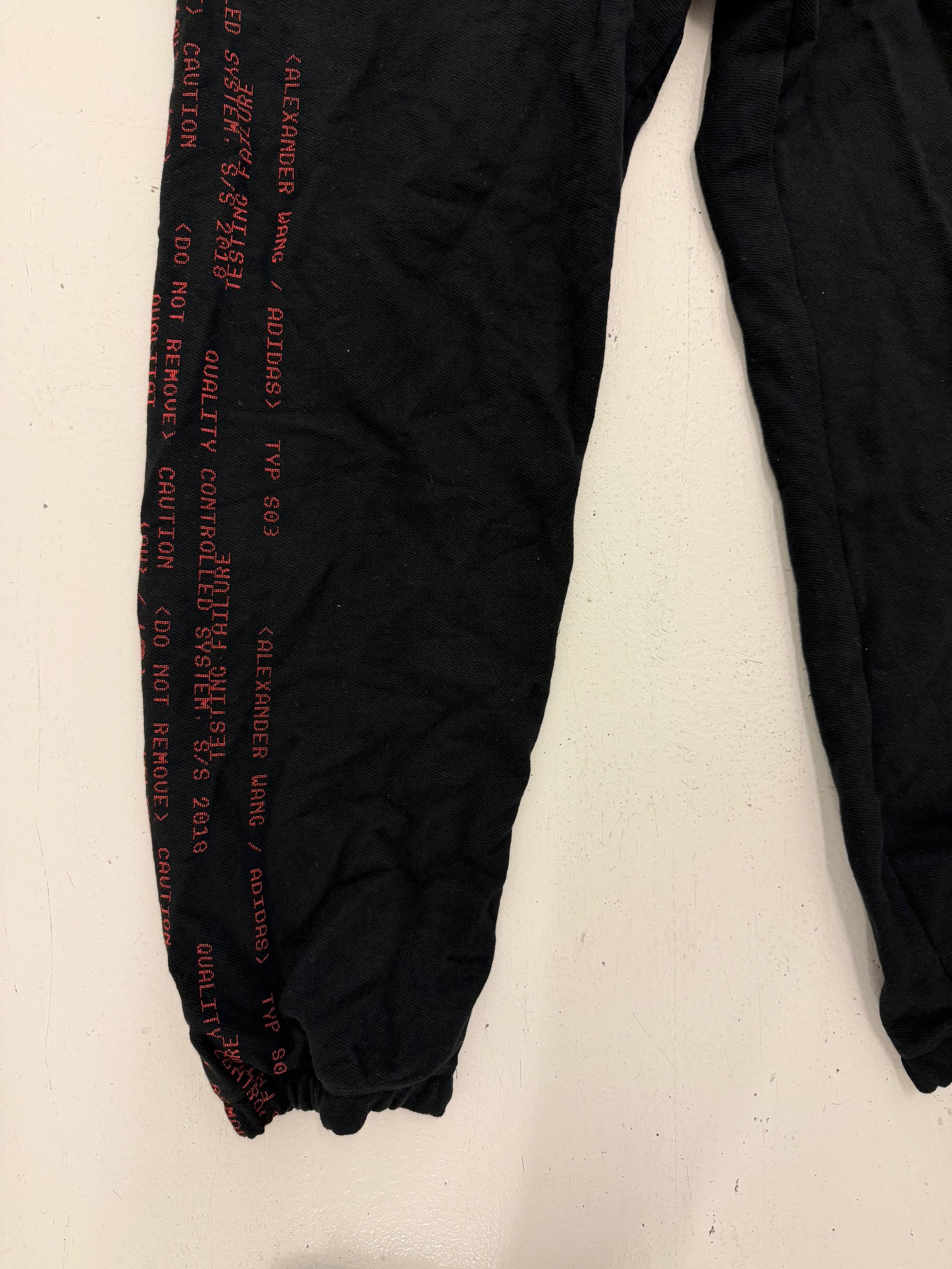 Adidas × Alexander Wang Iconic Jogger Pants in Black & Red Men's L Size US 34 / EU 50 - 3 Thumbnail