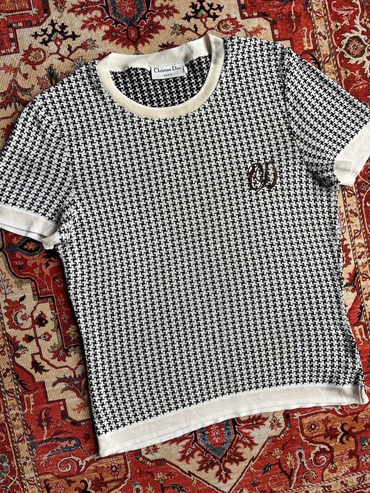 Dior Christian Dior Monogram Knit T-Shirt XS Size XS / US 0-2 / IT 36-38 - 4 Thumbnail