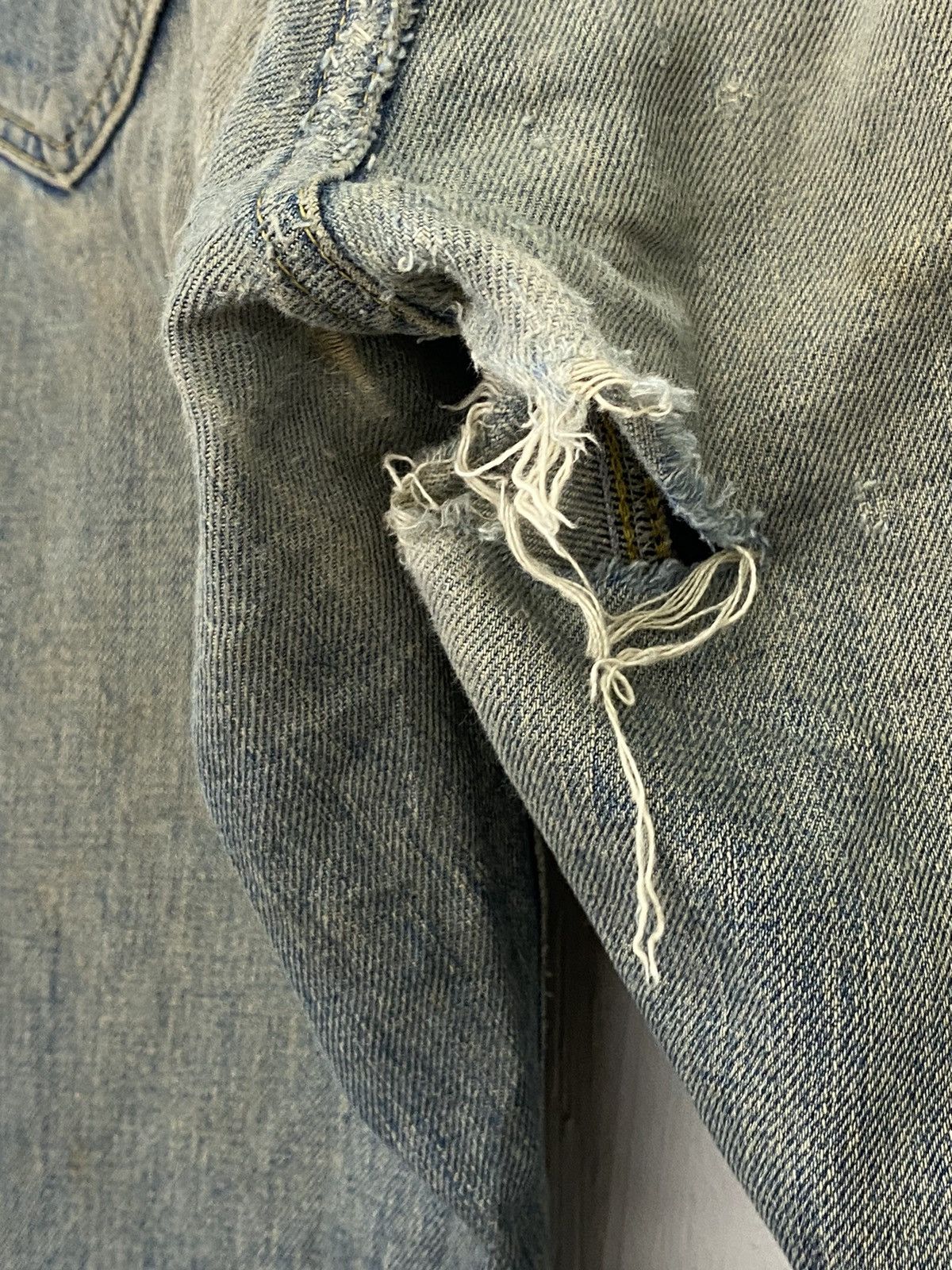 If Six Was Nine × Lee × Vintage Lee Distressed Crazy Thrash Mud Washed Straight Cut Size US 32 / EU 48 - 7 Thumbnail