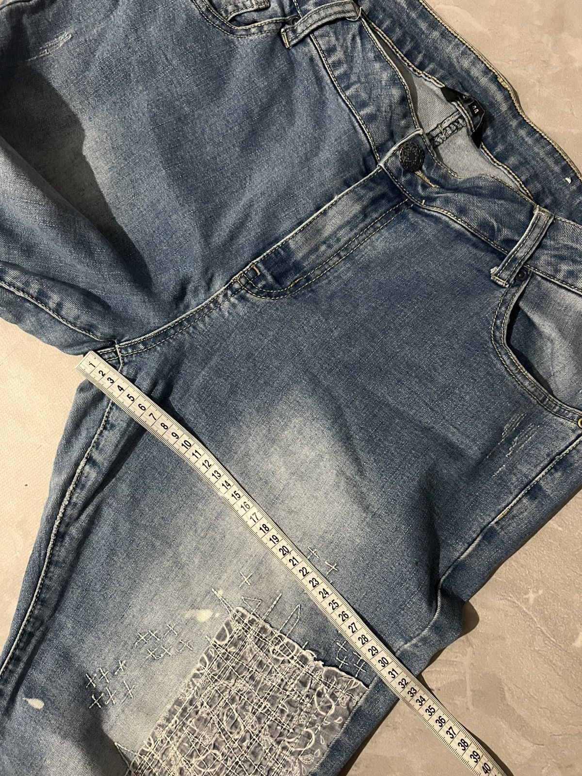 Japanese Brand Vintage Avant Garde Slim Fit Jean / Archive Japanese Vibe 90 Size US 38 / EU 54 - 8 Thumbnail