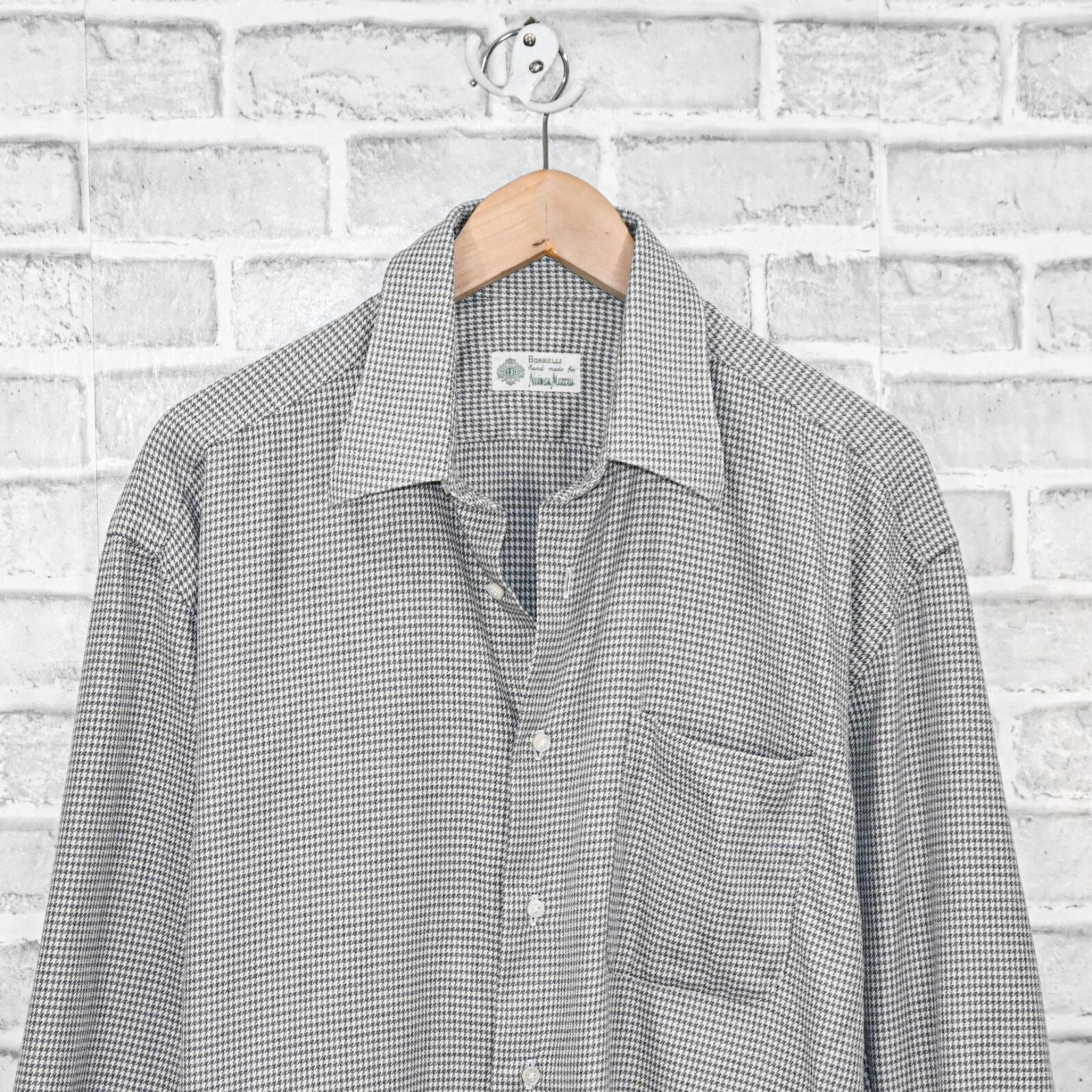 Luigi Borrelli Borrelli Napoli Hand Made Button up Dress shirt Houndstooth Size US L / EU 52-54 / 3 - 4 Thumbnail