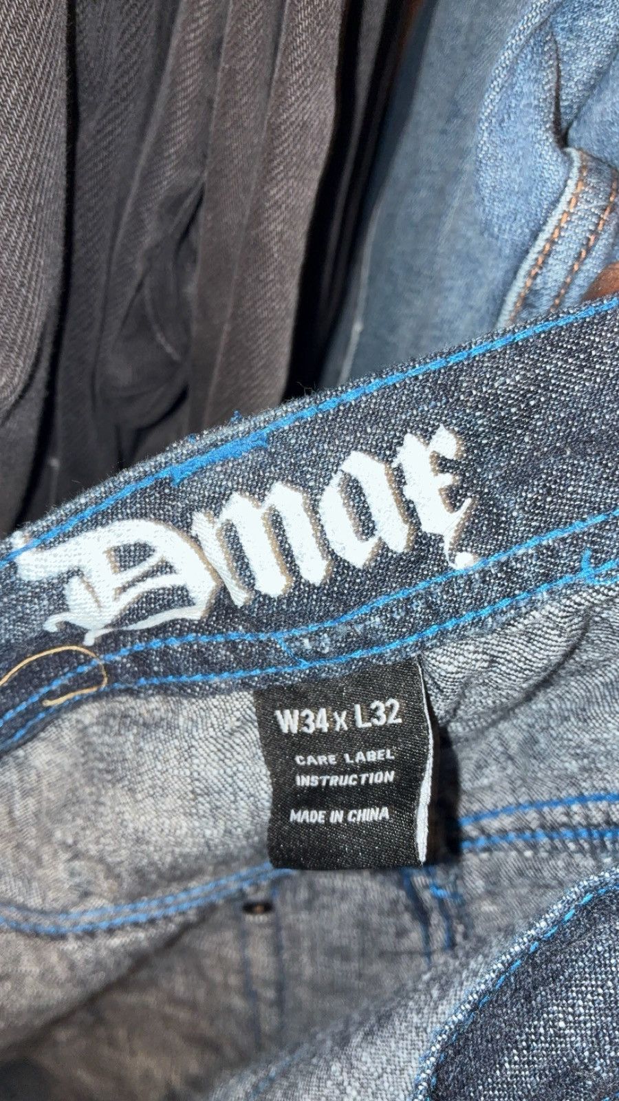 Vintage Dmar waxed Denim jeans Size US 34 / EU 50 - 3 Thumbnail