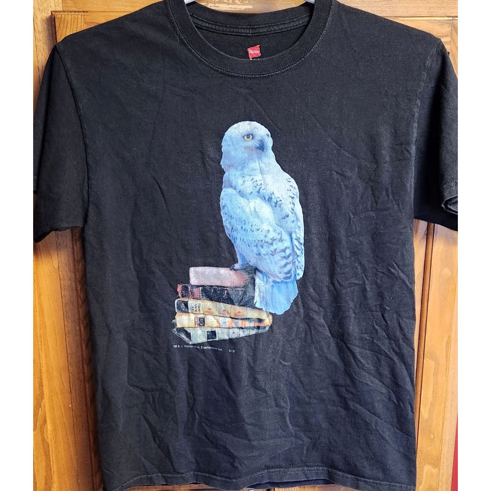 Hanes Hanes Warner Bros Harry Potter Hedwig White Owl Spellbooks T Shirt Sz M Vintage Mens/Unisex Short Sleeve Graphic Tee Black 2000s Size US M / EU 48-50 / 2 - 3 Thumbnail