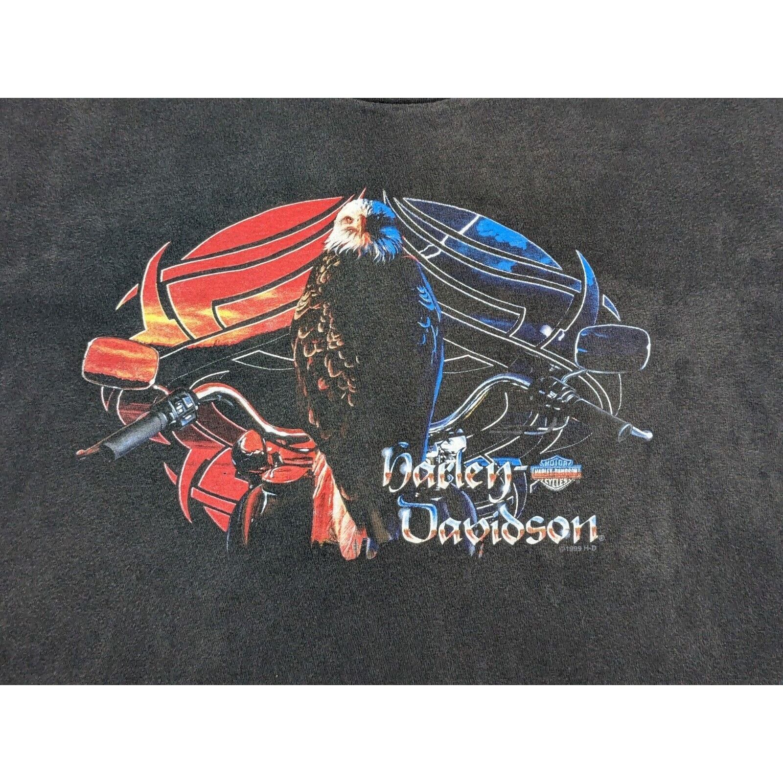 Harley Davidson Vtg Harley Davidson T-Shirt Stan's Batavia NY Tribal Eagle Size US L / EU 52-54 / 3 - 2 Thumbnail