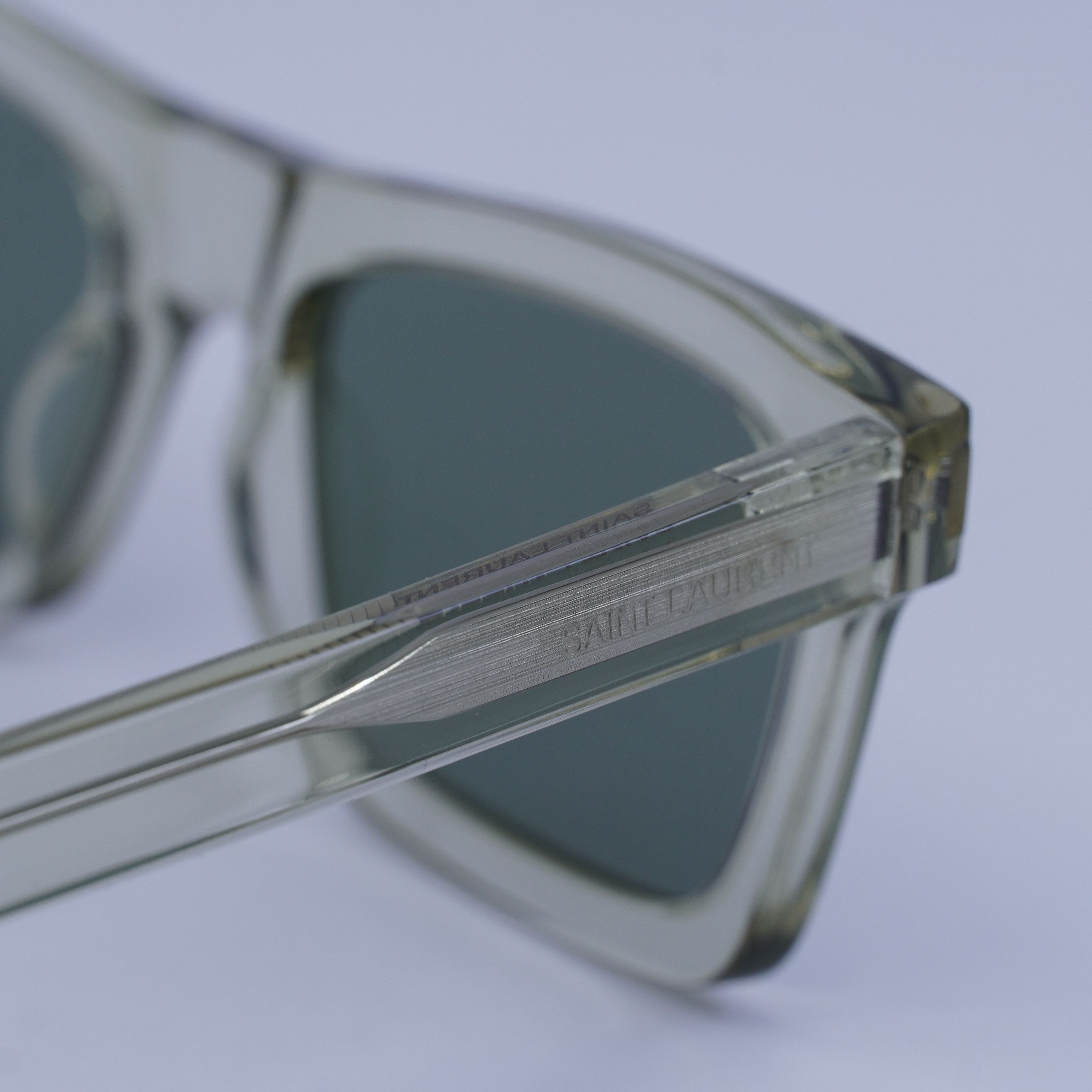 Saint Laurent Paris Saint Laurent SL461 BETTY 015 Sunglasses Green Rectangle Size ONE SIZE - 5 Thumbnail