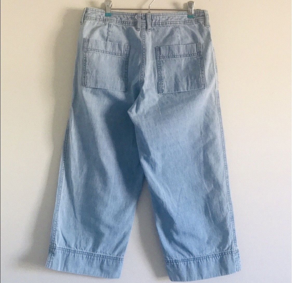 Lee LEE RIVETED WIDE LEG JEAN ANKLE PANTS CAPRIS SZ 6 Size 32" / US 10 / IT 46 - 6 Thumbnail