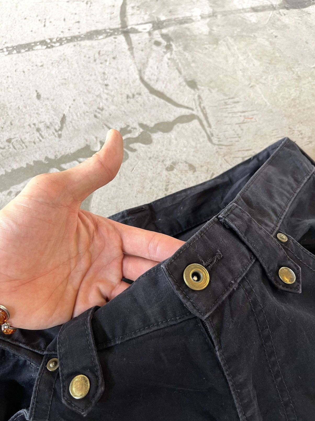 Tete Homme Tete Homme black cargo flare leg pants style LGB Size US 32 / EU 48 - 7 Thumbnail