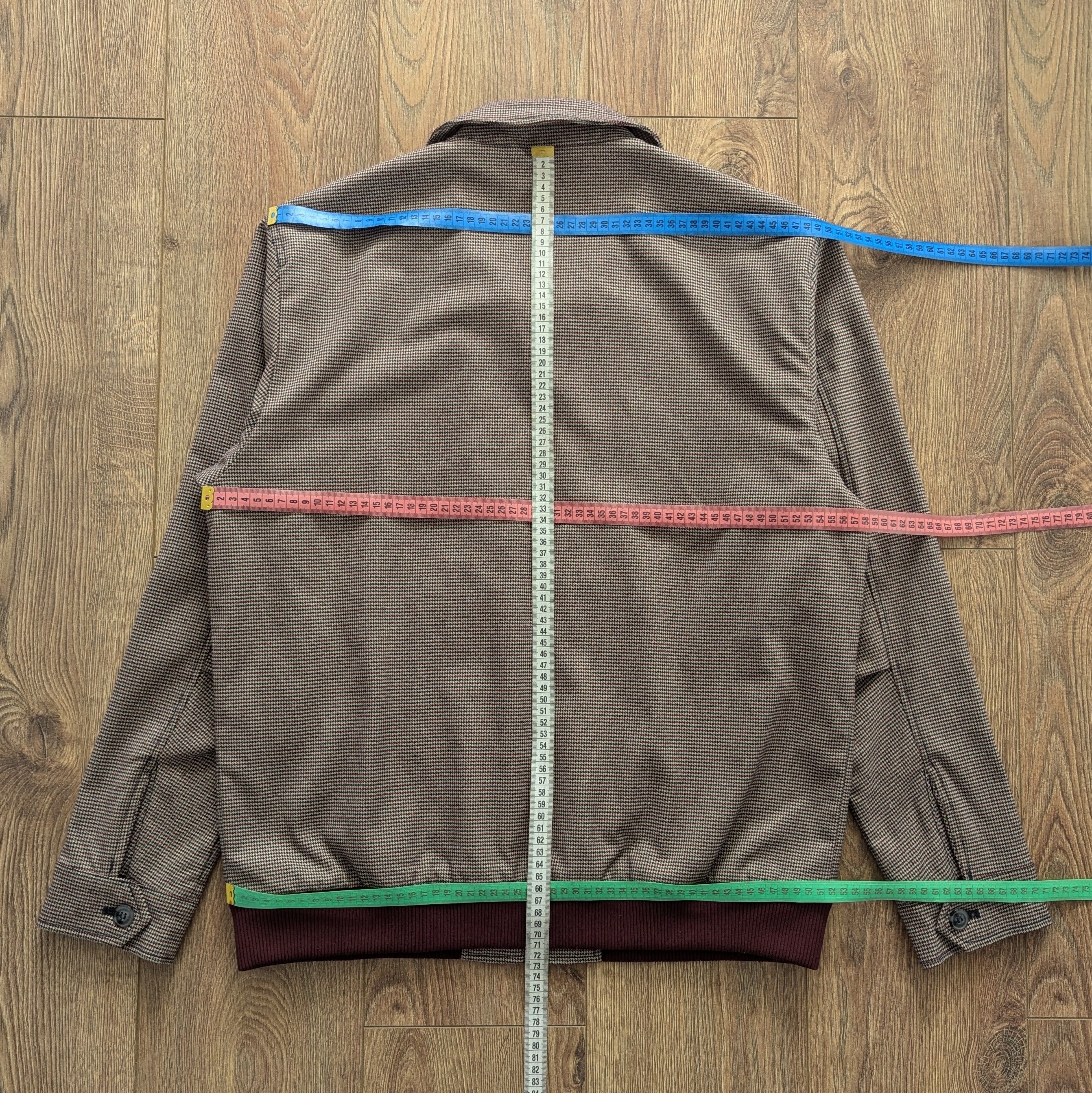 Lacoste Lacoste Houndstooth Zip Bomber Jacket Size M/L Luxury Brand Size US M / EU 48-50 / 2 - 20 Thumbnail