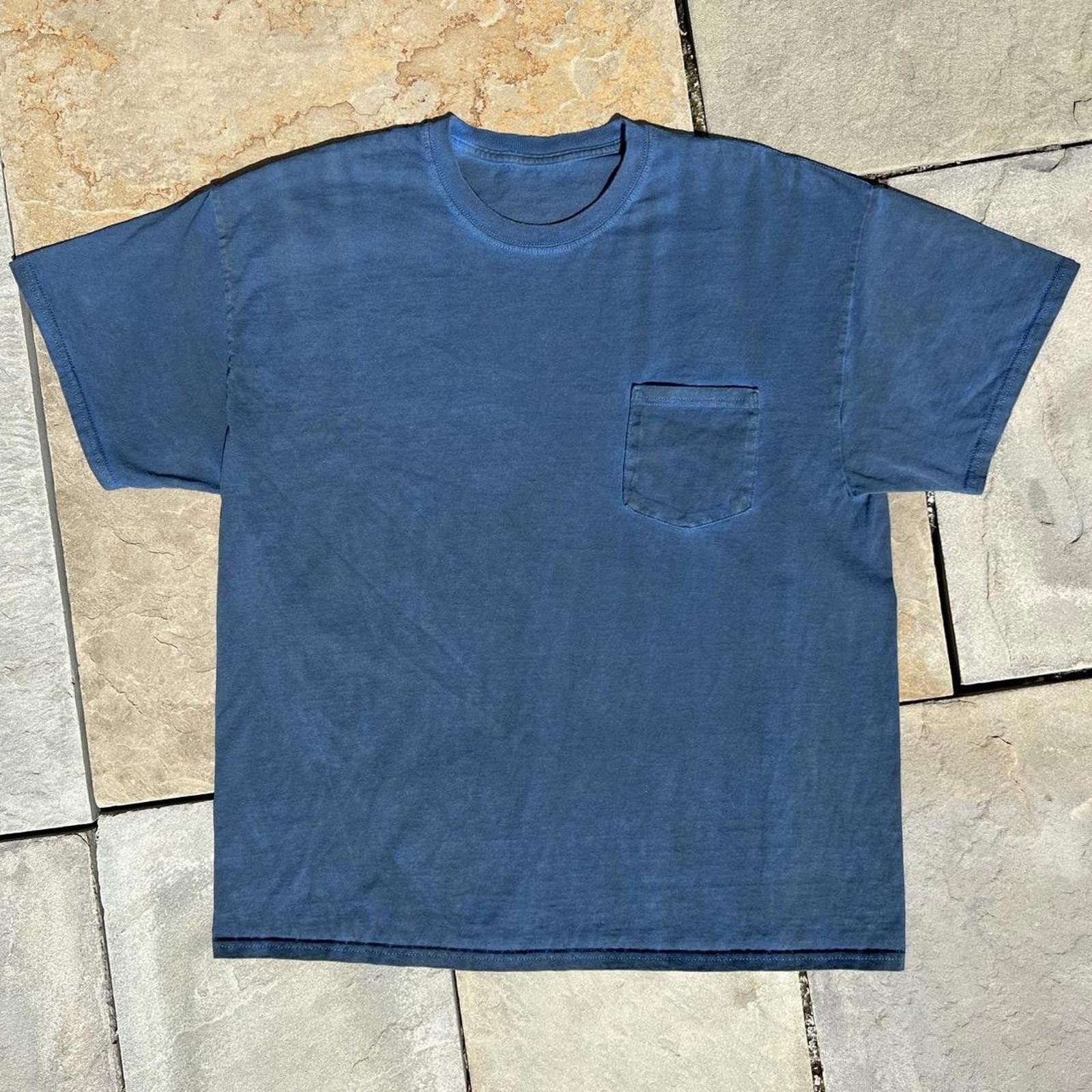 Other Vintage 90s Garment Overdyed Black Blue Pocket T-Shirt Size US XL / EU 56 / 4 - 1 Thumbnail